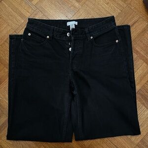 H&M Black Straight Leg Jeans for Women